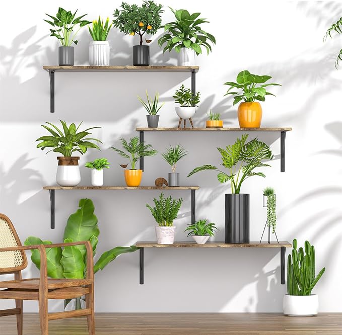 Deep Floating Shelves for Wall Set of 3, 24W x 12 Inch Deep Floating Shelves - Image 6