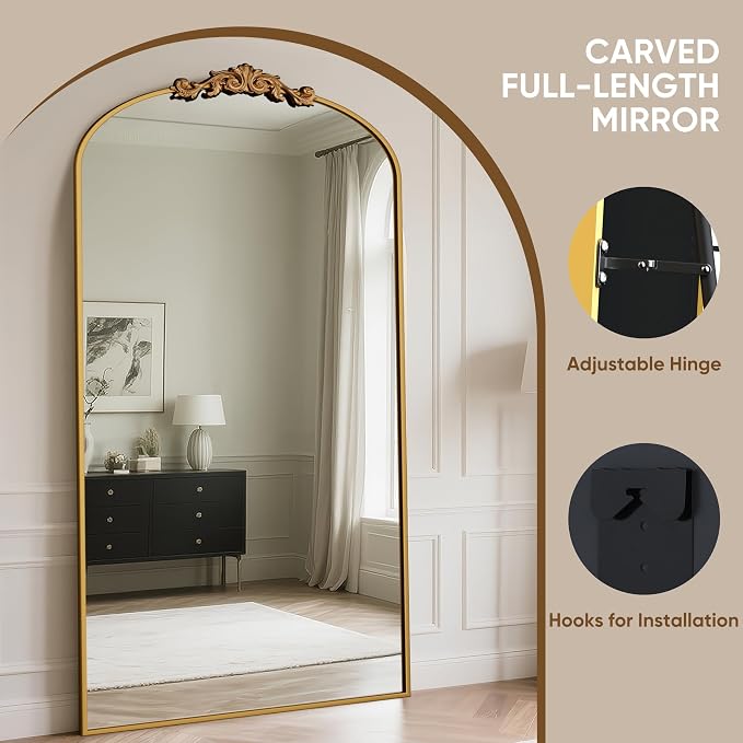 Antok Arched Full Length Mirror, Full Body Mirrors - Image 5