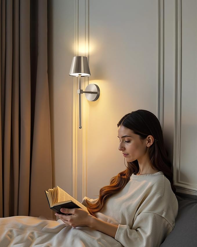 KDG Cordless Wall Sconces Set of 2, Wireless 5200mAh Rechargeable Battery LED - Image 8