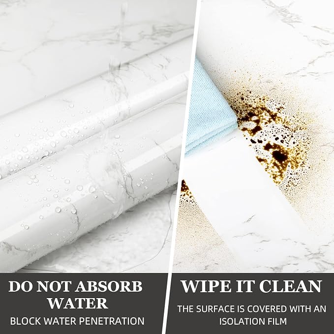 practicalWs Peel and Stick Marble Wallpaper 15.7'' x 236.2'' Marble Contact - Image 5