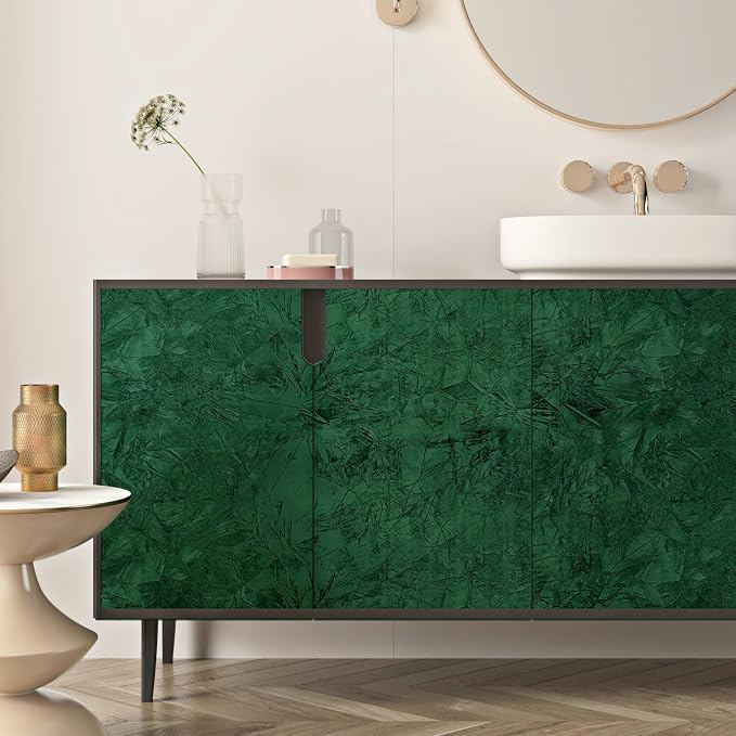 Wallercity 17.5''x236'' Green Self-Adhesive Velvet Flocking Liner Contact Paper - Image 5