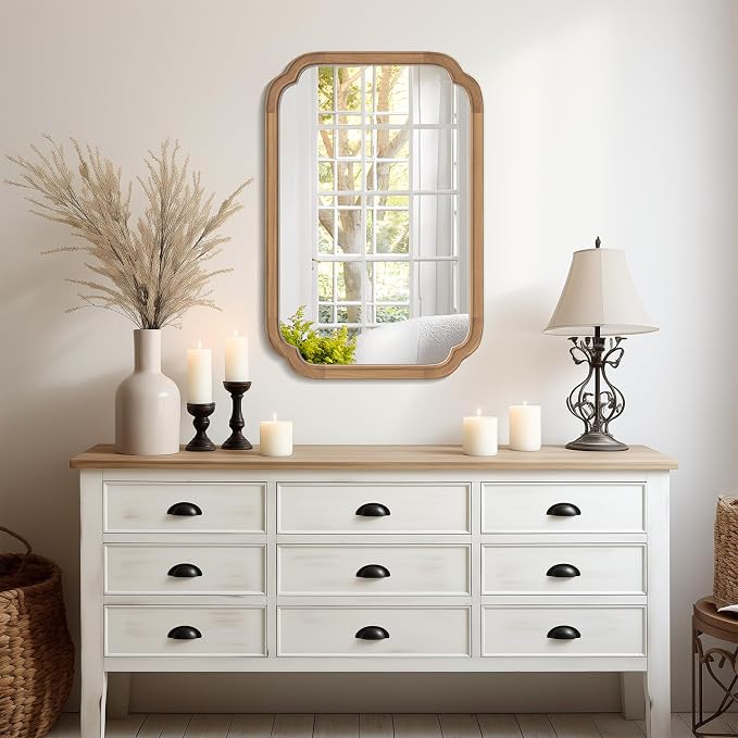 WallBeyond 20" x 30" Rounded Corner Arch Wall Mirror - Image 3