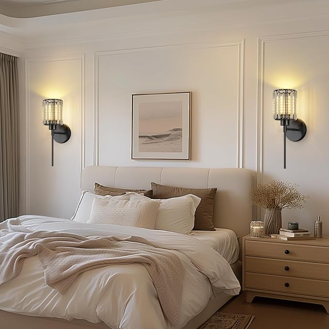 Crystal Battery Operated Wall Sconces, 12 Colors and 3CCT Dimmable Crystal Wall - Image 8