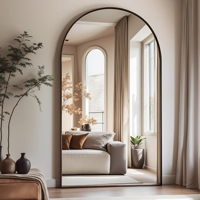 DMWOODFL 76x34 Inch Arched Full Length Mirror - Image 6
