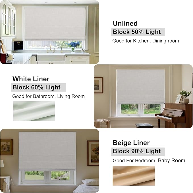 DEJAVU Cordless Roman Shades for Windows - Image 5