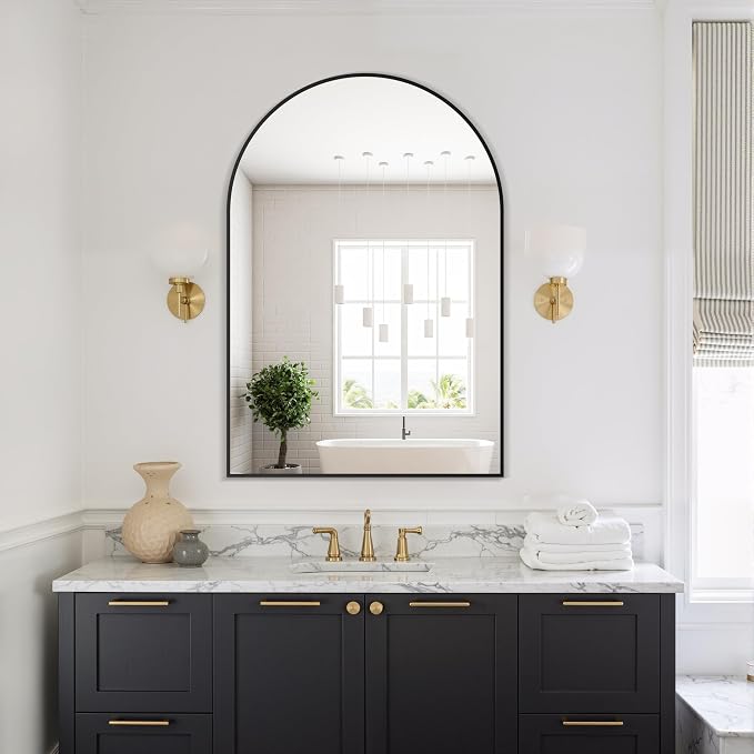 Delma Arched Bathroom Mirror, Living Room and Entryway - Image 8