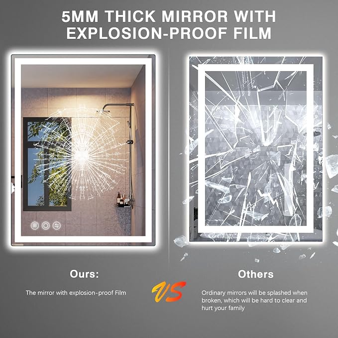 24"x 36" LED Bathroom Mirror - Image 7
