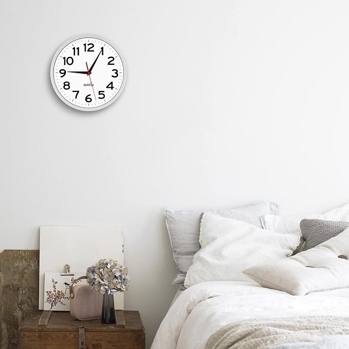 HIPPIH Wall Clock 2 Pack, 10 Inch Modern Wall Clocks Battery Operated, Non - Image 7