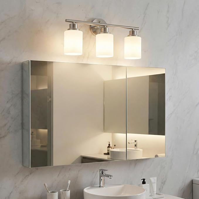 Unicozin 3 Light Bathroom Light Fixtures, Modern Vanity Lights - Image 5