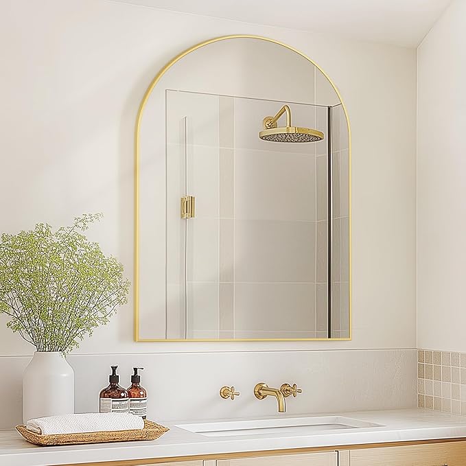 Arched Bathroom Mirror for Wall, HD Glass Over Sink for Bathroom - Image 4