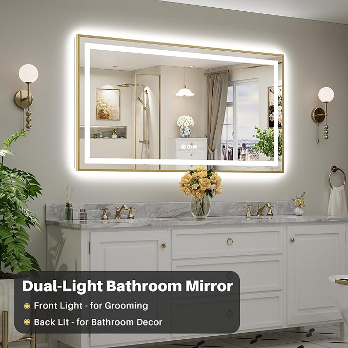 66x36 Inch LED Bathroom Mirror - Image 3