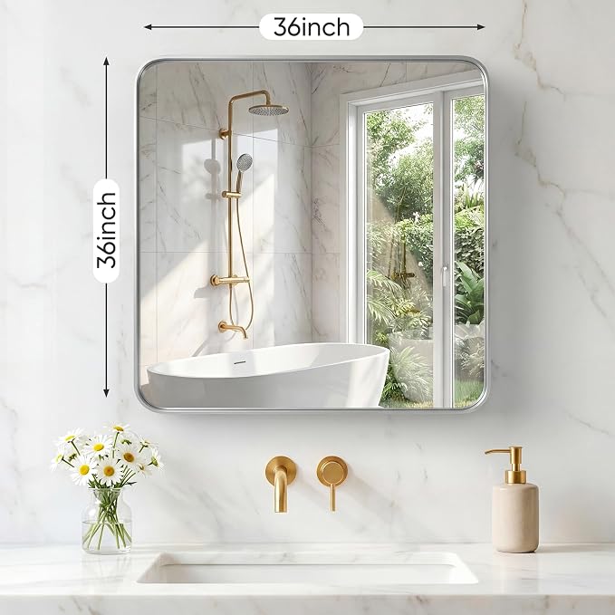 NEWBULIG 36X36 Inch Bathroom Mirror - Image 2