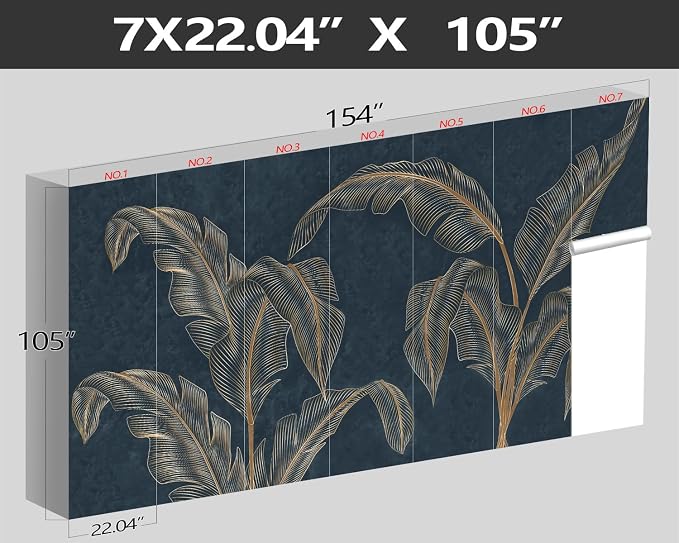XMPMBM-Modernity Simple Abstraction Banana Leaf Fabric Wallpaper Dark Leaf - Image 4