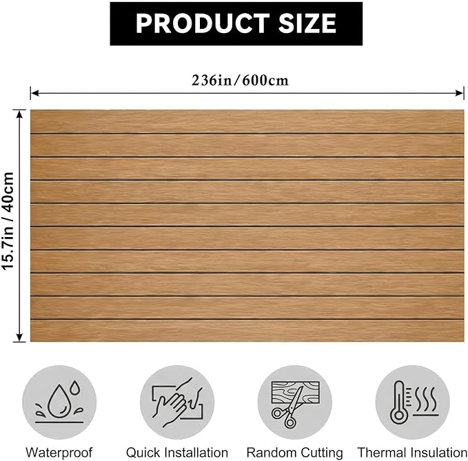 3D Wall Panels Peel and Stick – 15.74" x 236" PVC Faux Texture Wall Covering - Image 6