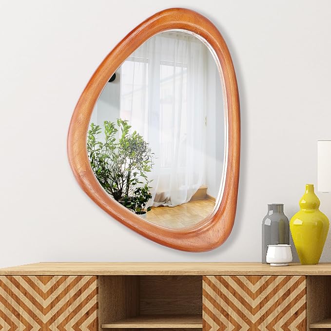 MAGFLERUM Irregular Wall Mirror, 30 * 20 inch Asymmetrical Wood Mirrors by Givetheroomuniquebeauty%EF%BC%81