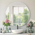 Circle Silver Mirror, Round Mirror 20 inch, Circle Wall Mirrors Metal Frame by Mfring