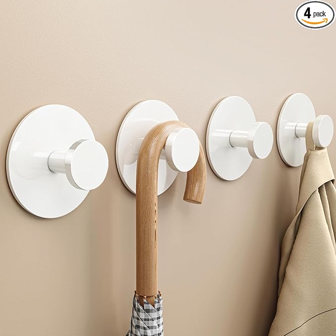 bussdis White Adhesive Wall Hook by BUSSDIS
