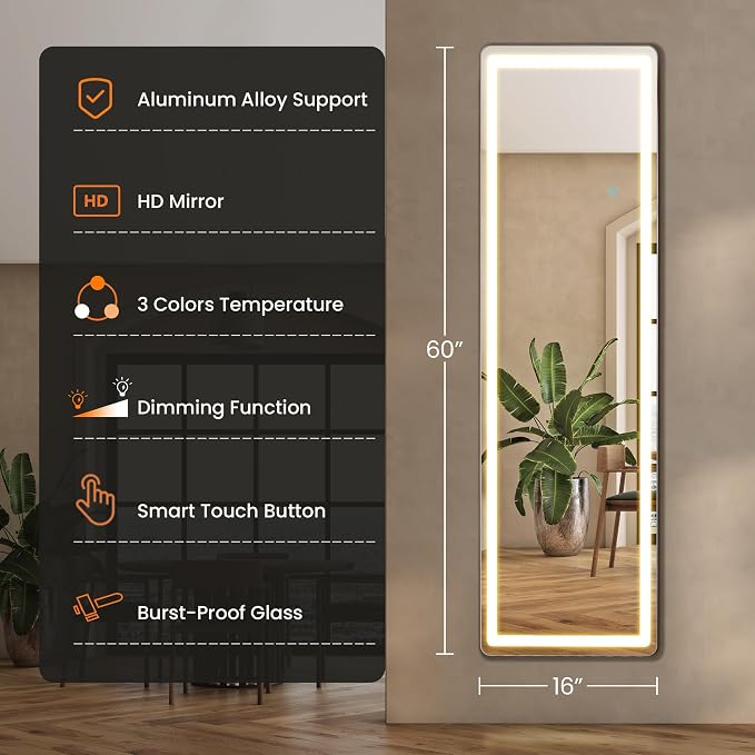 Sweetcrispy LED Full Length Mirror - Image 2