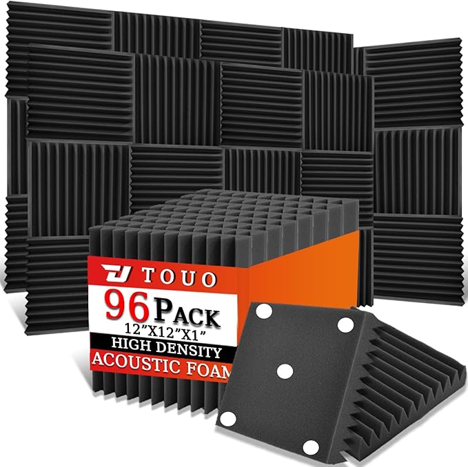 96 Pack Acoustic Panels – Sound Proof Foam Panels by TOUO