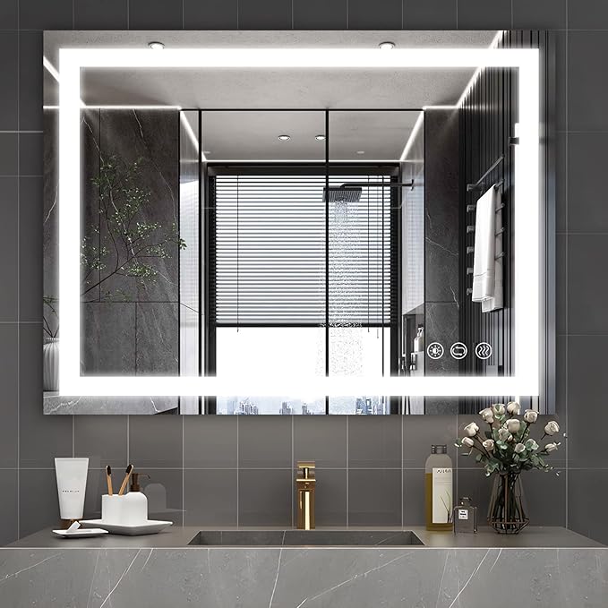 32x24 inch Wall Mounted LED Bathroom Mirror - Image 9