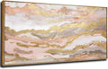 YJYart Canvas Wall Art Gold Living Room Decor Pink Canvas Art Room Decor by YJYart