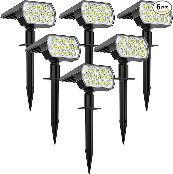WELALO Solar Spot Lights Outdoor, Solar Landscape Spotlights, Solar Powered by WELALO
