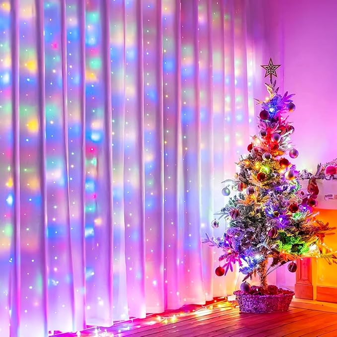Minetom Curtain Lights, 300 LED Dimmable Fairy Lights - Image 2