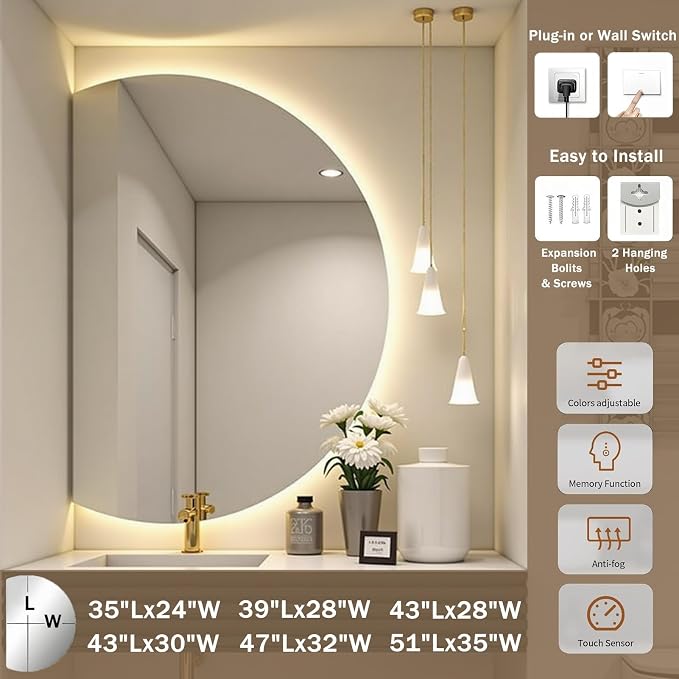Modern Smart Anti-Fog Bathroom Mirror - Image 2