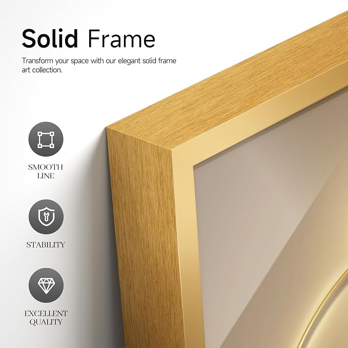Extra Large Modern Luxury Gold Framed Wall Art - Image 5