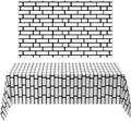 Chuangdi 2pcs 4.5 x 9 Feet Brick Wallpaper Peel and Stick Backdrop Tablecloth by Chuangdi