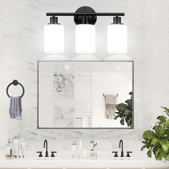 Zarbitta 3-Light Bathroom Light Fixtures, Bathroom Wall Lamp - Image 5