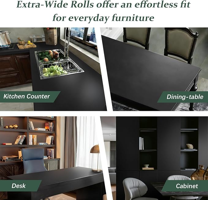 Dimoon 236''x23.6'' Peel and Stick Wallpaper Black Contact Paper - Image 5