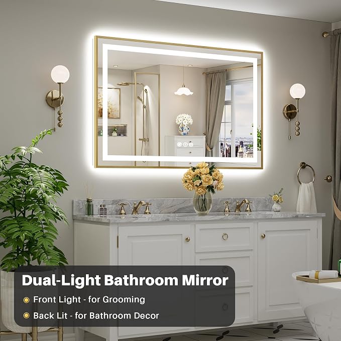 55x36 Inch LED Bathroom Mirror - Image 3