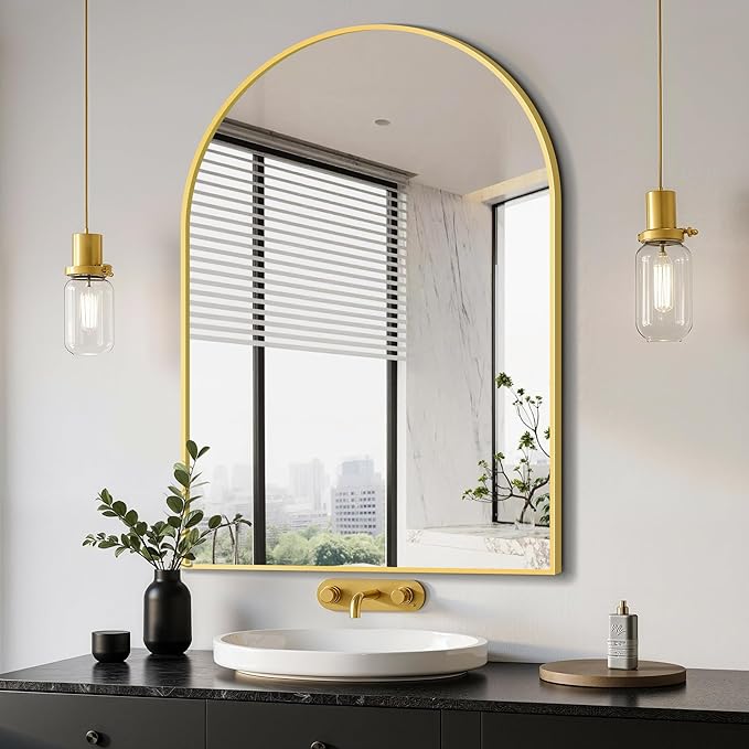 Delma Arched Bathroom Mirror, Living Room and Entryway by Delma