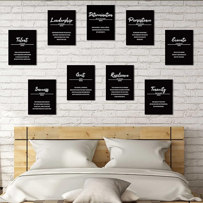 Outus 9 Pieces Inspirational Phrases Posters Wall Decor Motivational Sayings - Image 6