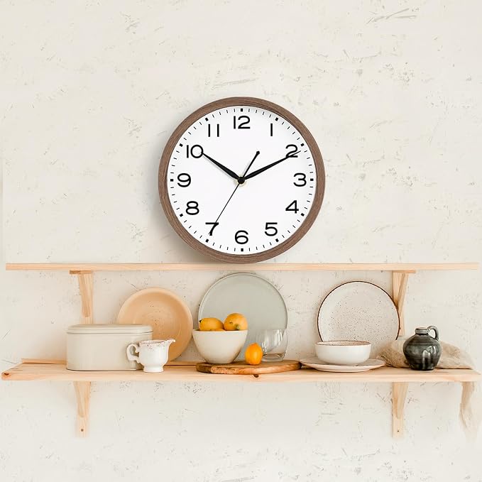 AKCISOT Wall Clock, Modern Small Wall Clocks Battery Operated 10 Inch, Silent - Image 8