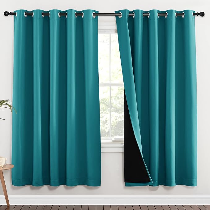 NICETOWN 100% Blackout Window Curtain Panels, Full Light Blocking Drapes by NICETOWN