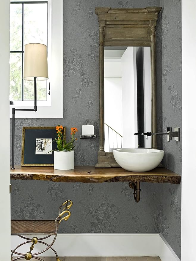 Erfoni 78.7"x17.7" Grey Contact Paper Gray Peel and Stick Wallpaper Thicken - Image 3