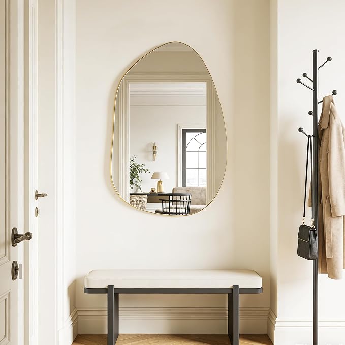 Irregular Wall Mirror Asymmetrical Mirror, Decorative Modern Mirror, Tempered - Image 9