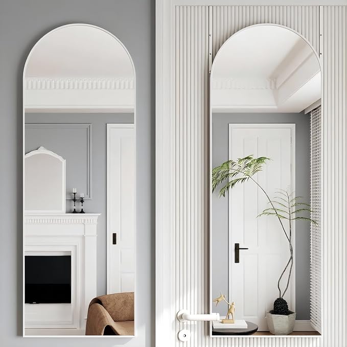 Door Mirror, Arched Full Length Mirror Over The Door, Wall Mirrors by JAWGLOW