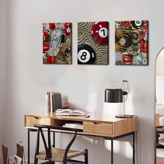 Trendy Leopard Cheetah Wall Art Set of 3 - Image 4