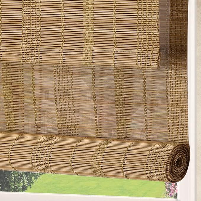 Letau No Drill No Tools Cordless Wood Window Shades Blinds, Bamboo Light - Image 4