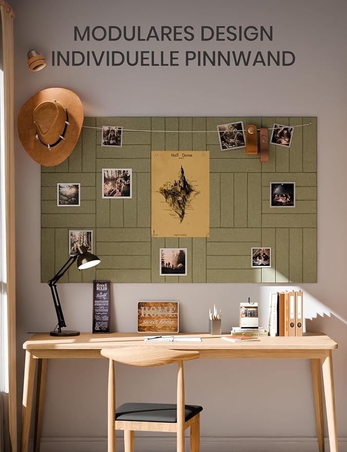 Bumusty Large Cork Board Alternative-36 x 24" Felt Bulletin Board Tiles - Image 6
