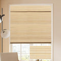 LUCKUP Cordless Bamboo Roman Blinds Shades by LUCKUP