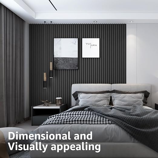 Art3d 8-Pack 96 x 6in. WPC Acoustic Slat Wall Panel - Image 5