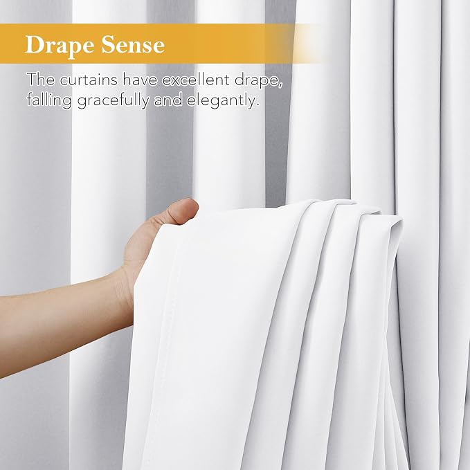 RYB HOME Blackout Thermal Insulated Curtains, Portable Curtain - Image 6