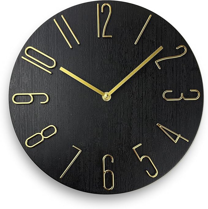 Wall Clock, Silent Clock, Wall Clocks Battery Operated， 12 inch Modern Wall by Fapugh