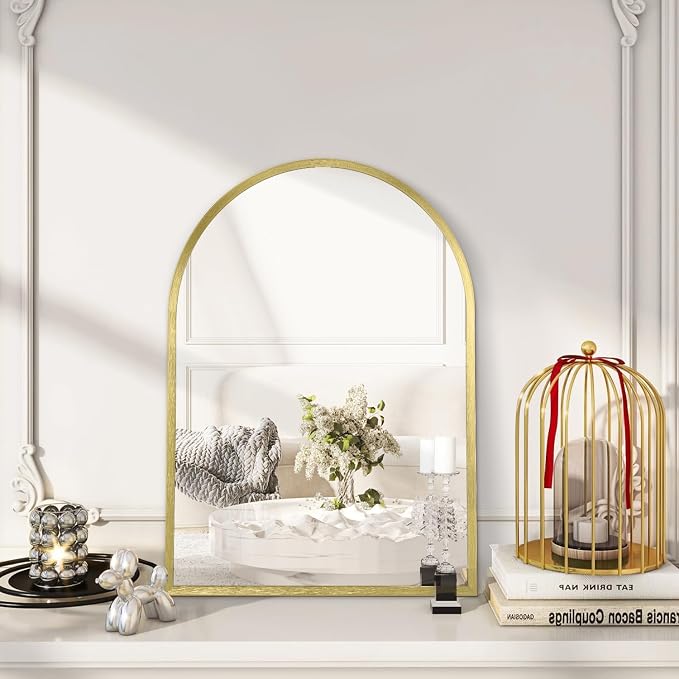 Arch Wall Mirror Aluminum Alloy Frame Bathroom Wall Mirror - Image 4