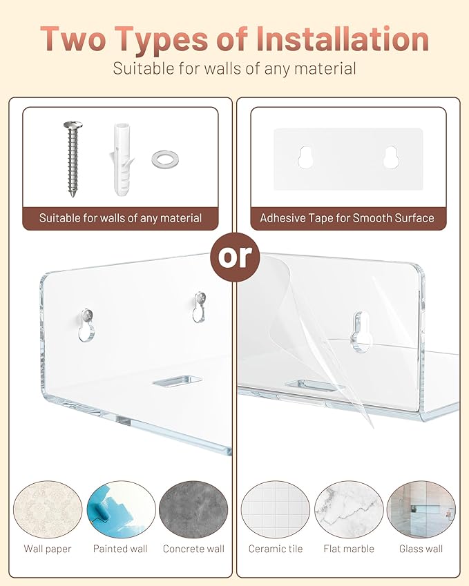 4 Pack Small Wall Shelf - Image 6