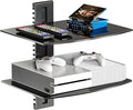 WALI Floating TV Shelf, 2 Tier Glass Projector Shelf by WALI